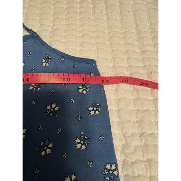 Abercrombie And Fitch Women's Strappy Peplum Top, M, Blue And White Floral - Picture 5 of 8